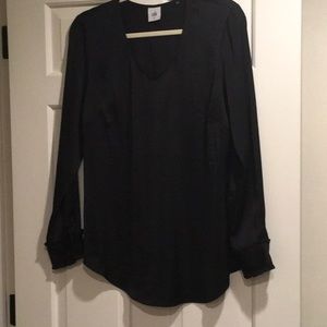 Black silky blouse